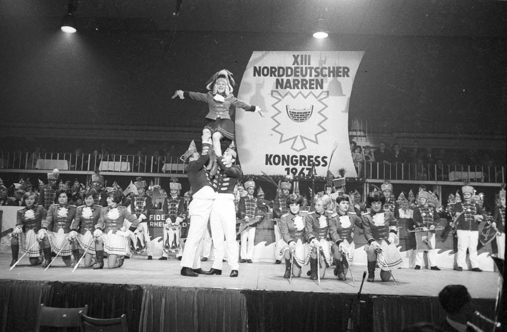 Den trettonde nordtyska karnevalskongressen i Ostseehalle i Kiel, 7 januari 1967.